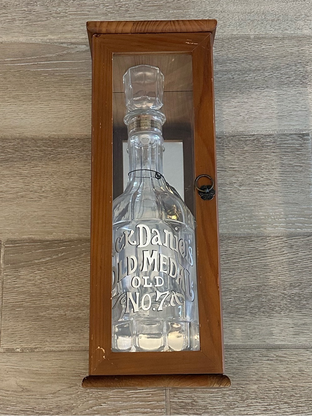 VTG Jack Daniel’s Old No. 7 1904 Gold Medal Decanter w/ Original Book & Display